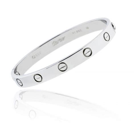 cartier bracelet silver diamond|cartier diamond bracelet men's.